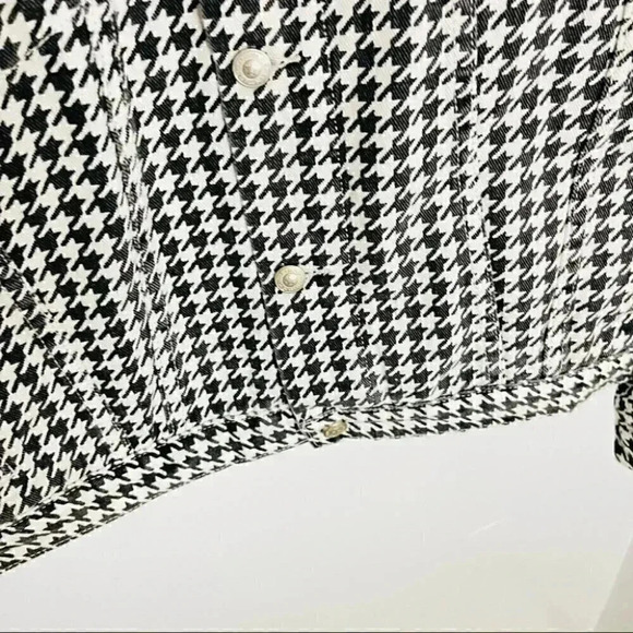 NWT Princess Polly Michael Jacket Oversized Houndstooth Denim Jacket Boyfriend - Picture 4 of 9